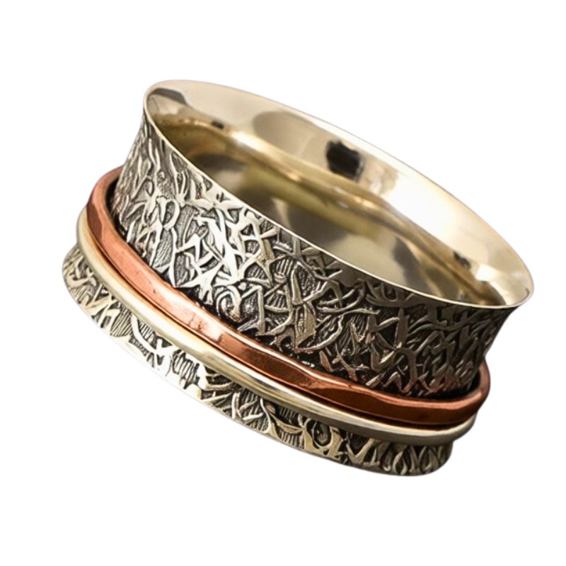 Dual Texture Spinner Ring